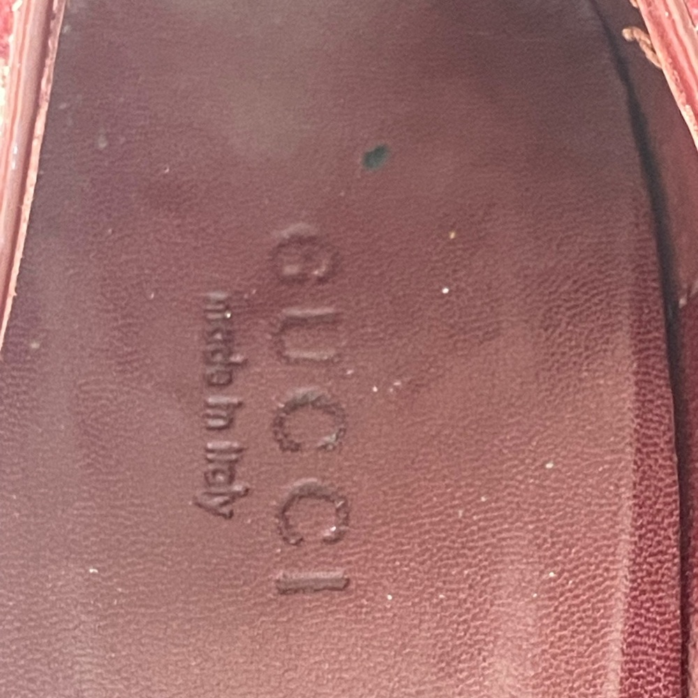 Gucci Velvet Web Ribbon wedges, ankle straps, red/white/green, 6.5b, box, EUC - Picture 16 of 16